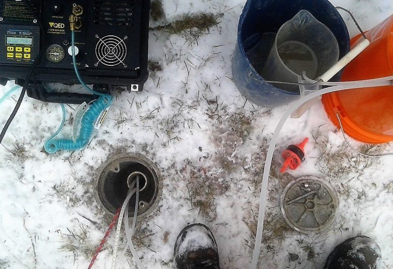 Outdoor sampling winter